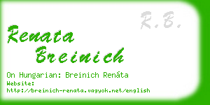 renata breinich business card